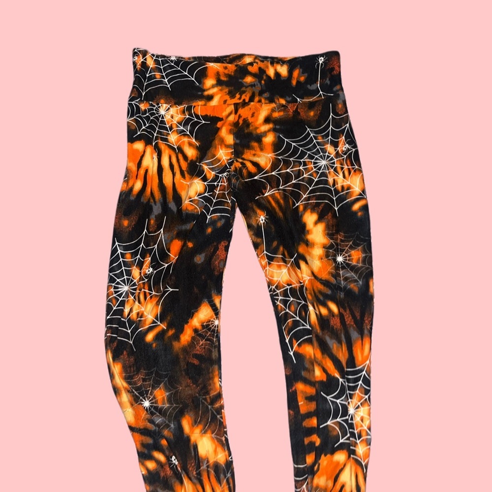 Kids Halloween Spider Web Leggings